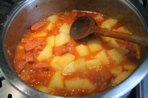 Ein gute Paprika Kartoffeln kondensiert sich