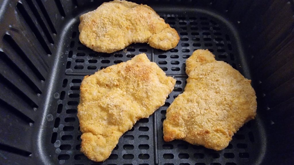 Schnitzel braten in der Heißluftfritteuse